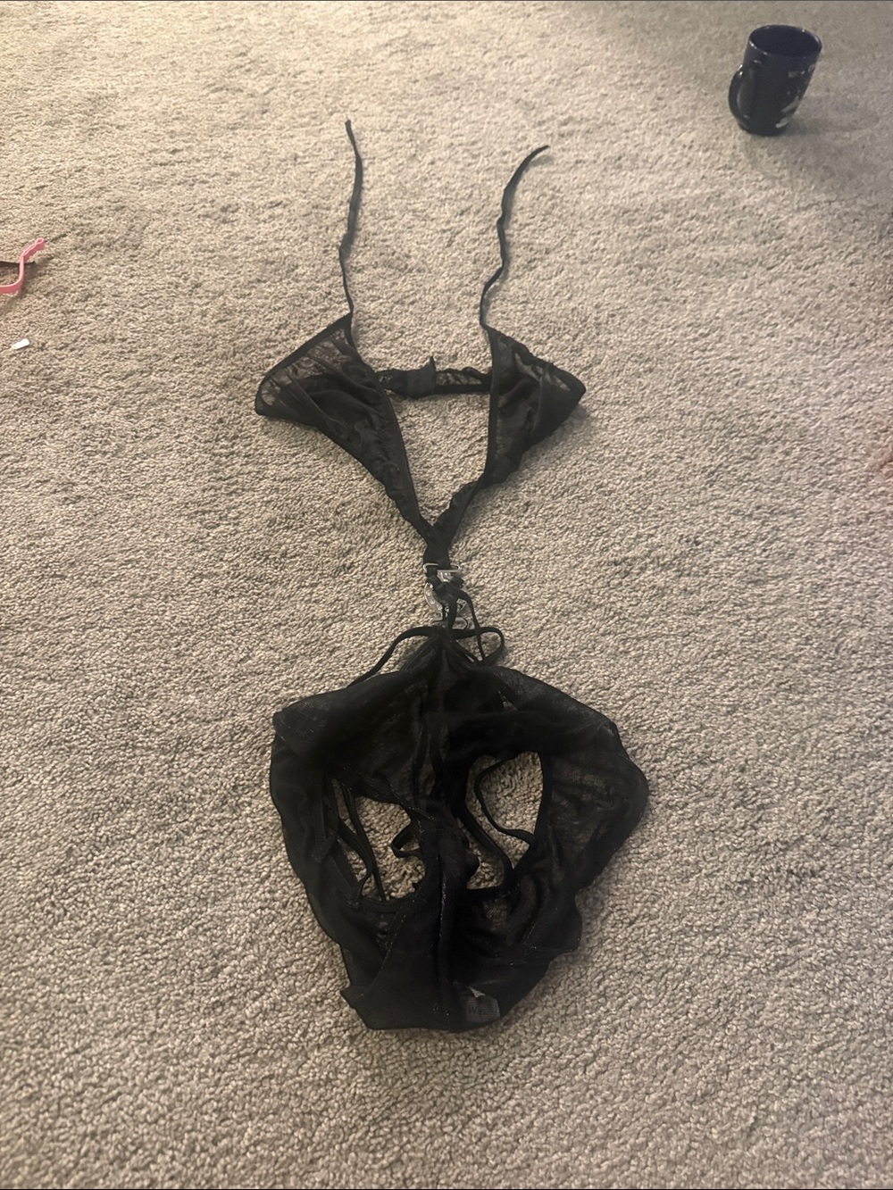 Sheer Black Lace Bodysuit